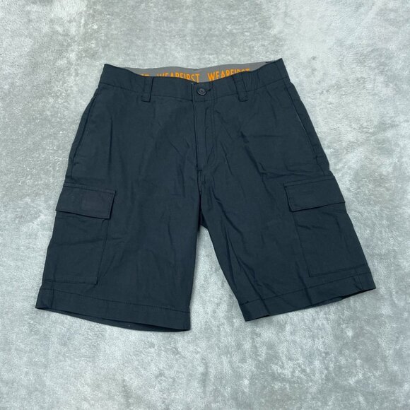 WearFirst Cargo Shorts Mens Size 32 Black Lightweight Nylon Blend a1019 - Picture 1 of 5